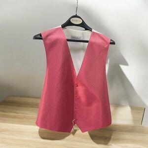 Larry Brio Men's Flow Formals Raspberry Tuxedo Vest - Size M - NWOT